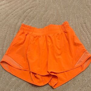 lululemon athletica Bright Orange Athletic Shorts